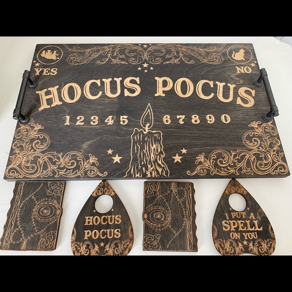 Hocus pocus tray and 4 coasters from castlebound supply co.